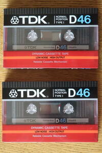 TDK　D４６　ノーマルポジションカセットテープ　２本