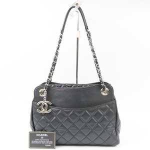 41538★1円スタート★CHANEL シャネル 外極美品 マトラッセ チェーンショルダーバッグ ココチャーム ショルダーバッグ ラムスキン ブラック