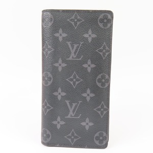 41709★1円スタート★LOUIS VUITTON ルイヴィトン 極美品 ブラザ ロングウォレット モノグラムエクリプス 長財布 PVC ブラック