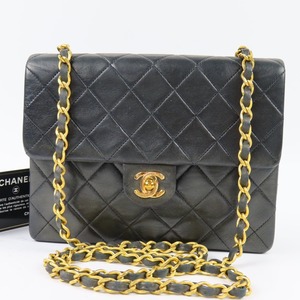 41865★1円スタート★CHANEL シャネル 極美品 ミニマトラッセ チェーンショルダーバッグ ターンロック ココマーク ラムスキン