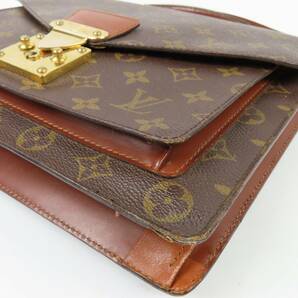 41517★1円スタート★LOUIS VUITTON ルイヴィトン モンソー 2WAY ショルダーバッグ ヴィンテージ モノグラム ハンドバッグ レザー ブラウンの画像3