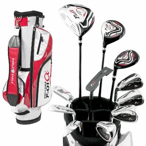 F-01α Cross model men's Golf club set stand bag attaching left profit . for bag : white red color / Flex S[33942]