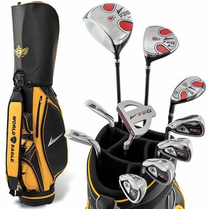 F-01α men's Golf club set CBX007 sun orange color Cart bag attaching left profit . for Flex R[33782]