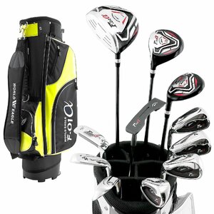 F-01α Cross model men's Golf club set stand bag attaching left profit . for bag : black yellow color / Flex R[63610]