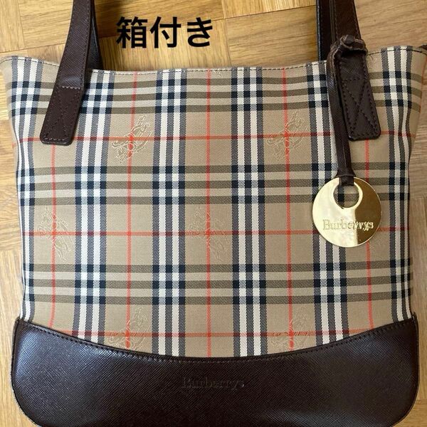 【極美品　希少】BURBERRY キャンバス シャドーホースハンドバッグ ノバチェック