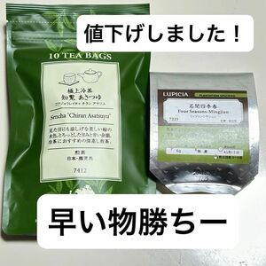 ルピシア　極上冷茶　知覧　あさつゆ　煎茶　鹿児島　緑茶　日本茶　ティーバッグ　名間四季春　烏龍茶　半発酵茶　台湾茶　お茶セット