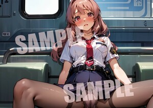 IRSYA15　RAIL　WARS！　小海はるか　同人　ポスター　イラスト　美少女　A4　光沢紙　アニメ　漫画　ジブリ