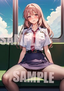 IRSYA85　RAIL　WARS！　小海はるか　同人　ポスター　イラスト　美少女　A4　光沢紙　アニメ　漫画　ジブリ