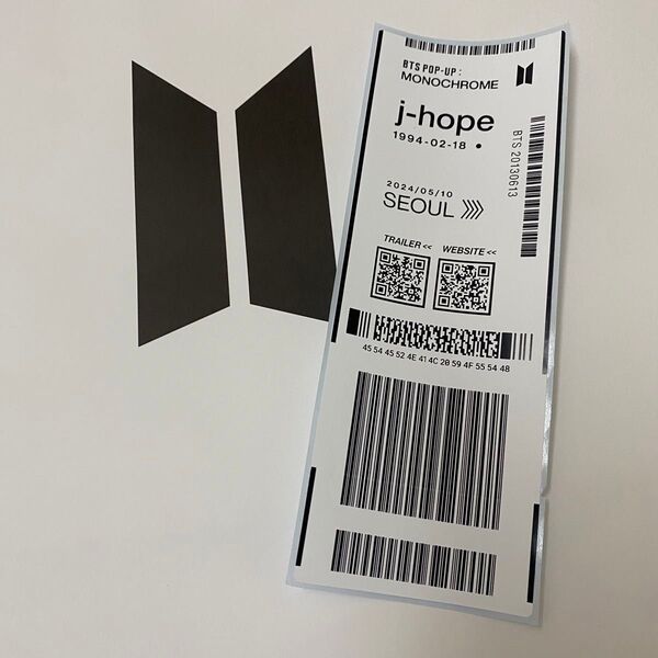 BTS Jhope MONOCHROME 入場特典タグ ソウル popup