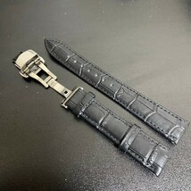 【2本セット】レザーベルト 交換用ベルト 22mm 革ベルト Dバックル 予備に最適な2本セット 腕時計ベルト Black Brown スペアバンド_画像4