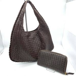 【まとめ売り】 Bottega Veneta ボッテガヴェネタ イントレチャート バッグ 財布 レザー 編み込み ブラウン 