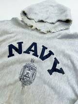 【90s Champion】 REVERSE WEAVE 《U.S.NAVAL Academy》刺繍タグ NAVY リバースウェーブ ヴィンテージ USA製 XLサイズ チャンピオン_画像2