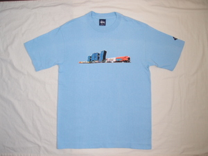 90'S USA製 紺タグ オールド ステューシー トレイン グラフィック Tシャツ / 90年代 ヴィンテージ STUSSY