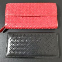 1円～BOTTEGA VENETA ボッテガヴェネタ 長財布 2個セット まとめ売り 045_画像1