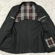 1円 美品 BURBERRY BLACK LABEL バーバリーブラックレーベル テーラードジャケット アンコンジャケット ノバチェック ブラック 黒 L 背抜き_画像3