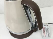 ●営HS294-80　DeLonghi デロンギ アイコナ ヴィンテージ コレクション 電気ケトル 1.0L KBOV1200J-BG ドルチェベージュ ポット レトロ_画像6