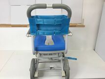 ●営HS299-200B Uchie ウチエ 折りたたみ 入浴 介護用 車椅子　ブルー 介護用品_画像4