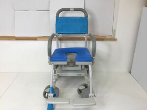 ●営HS299-200B Uchie ウチエ 折りたたみ 入浴 介護用 車椅子　ブルー 介護用品