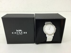 ●代TW387-60　COACH コーチ CA.132.7.28.1825S ホワイト セラミック クオーツ レディース腕時計