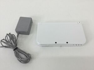 ●営SA819-60【初期化済み】任天堂 Newニンテンドー3DS LL RED-001　パールホワイト　充電器付き