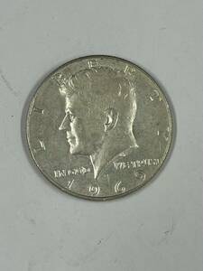 28322-50【HALF DOLLAR】ハーフダラー　1969年　ケネディ　50セント硬貨　外国銭　コイン