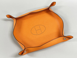 HERMES Hermes vi doposhu бардачок кожа tray tray SM M печать toliyonkre man s orange Evelyne 