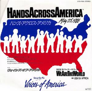 C00197478/EP/ヴォイシズ・オブ・アメリカ(VOICES OF AMERICA・トト・TOTO)「Hands Across America / We Are The World (1986年・EYS-176