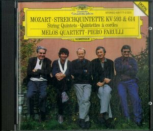 D00161063/CD/メロス弦楽四重奏団 / ピエロ・ファルッリ(Vla)「Mozart / Streichquintette KV 593 & 614 (1990年・429-777-2)」