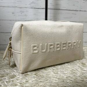 [ новый товар не использовался ]1 иен ~ BURBERRY Burberry сумка ручная сумочка сцепление рука парусина Gold металлические принадлежности бизнес женский мужской 