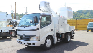 2009Dutroelevated作work vehicleSH10A　FRP200KGバケ 電工　作業床高9.9M　turbo 　バックモニター　アルミブーム