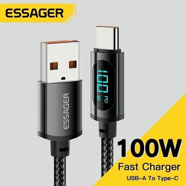 ESSAGER USB Type-C PD100w急速充電ケーブル