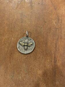  North Cafe & craft NORTH WORKS bee large m silver coin pendant Indian jewelry gucci