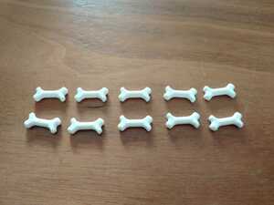 ★レゴ LEGO 　白　骨　犬　ボーン　ショート　 パーツ　10個