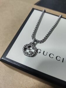 GUCCI インターロッキングシルバー925ネックレス イタリア製 高級感あり