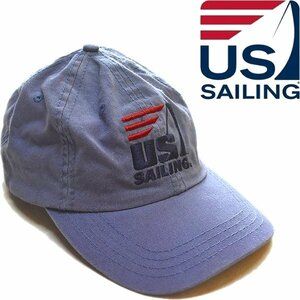 1点物◆US SAILINGくすみ紺ベースボールキャップ帽子古着メンズレディースOKアメカジブランド90sストリート/スポーツ/レトロネイビー372600