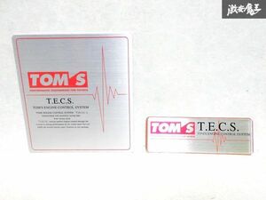 レア！TOM'S トムス ステッカー デカール プレート 2枚セット E.T.C.S 電子制御スロットルシステム ECU ステッカー スープラ 86 ヤリス