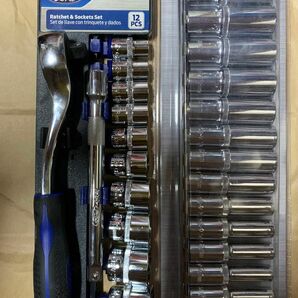 Ford Tools 72Tラチェット&ショート&ディープソケットセット3/8 9.5sq 6P 工具セット