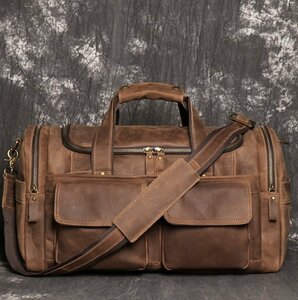  high capacity * Boston bag men's original leather business trip leather bag diagonal .. travel Golf bag travel bag stylish simple man and woman use 