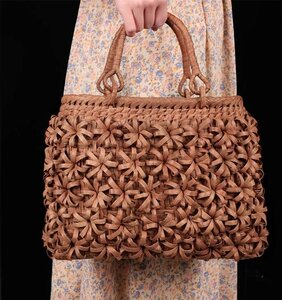  rare new goods! ultimate beautiful goods * high class UP handbag worker handmade superior article mountain .. basket bag hand-knitted mountain ... bag basket cane basket 