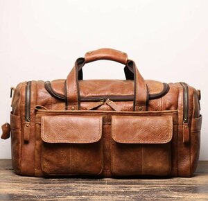  Boston bag men's original leather original leather bag business trip leather bag diagonal .. travel Golf bag travel bag stylish simple man and woman use 