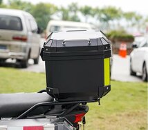 品質保証★リアボックス 45L ブラック トップケース 大容量 ツーリング バックレスト装備 持ち運び可能_画像4