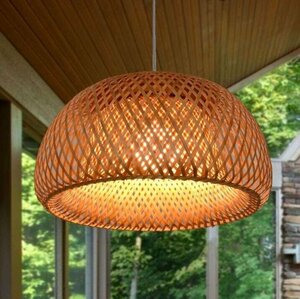 прекрасный товар * бамбук. ...] подвесной светильник 1 лампа редкий Vintage / освещение мир современный i Sam Noguchi Северная Европа slump 