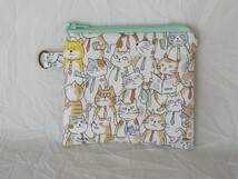 ★ハンドメイド★cat*サラリーマン猫*ミニポーチ*小銭入れ*ネコ♪ねこ_画像1