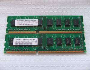 PC用メモリ SanMax 8GB 2Rx8 PC3-12800U-11-10-B0 SMD8G28C1P-16KZ 8GBX2 計：16GB 中古 153