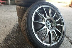 【送料無料】良品☆４本☆RAYS ＶＲ Ｇ12☆ブリヂストン ＰＯＴＥＮＺＡ Ｓ007Ａ バリ山☆245/40R19 275/35Ｒ19 スカイライン クラウン等