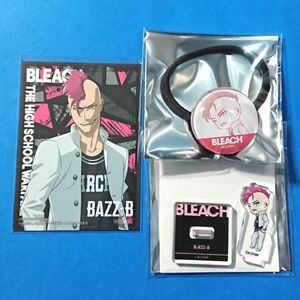 BLEACH バズビー 横浜ランドマークタワー Cafe Fan Base3点 特典カード & ガラスヘアゴム & ミニアクスタ 