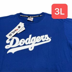 新品　MLB公式 LAドジャース Tシャツ　半袖　 3Lサイズ　大谷翔平　綿100% 人気色　ブルー