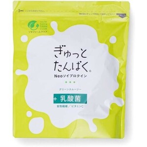 青汁入り14種の野菜と大豆プロテイン ぎゅっとたんぱく グリーンスムージー 乳酸菌、食物繊維もぎゅっと