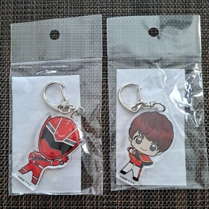 [ new goods unopened ] BANDAI.. Squadron ki lame ija- diff .rume acrylic fiber charm 2 kind set / acrylic fiber key holder . rice field ..ki lame i red 