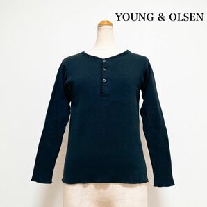 YOUNG & OLSEN ヤングアンドオルセン コットントップス カットソー 黒 日本製